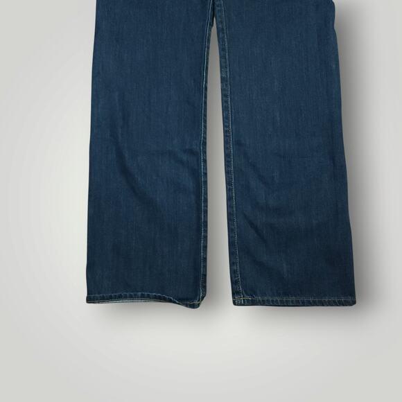 7 For All Mankind Jeans Mens 34 Standard Button Fly Straight Leg Whiskering - Picture 13 of 13